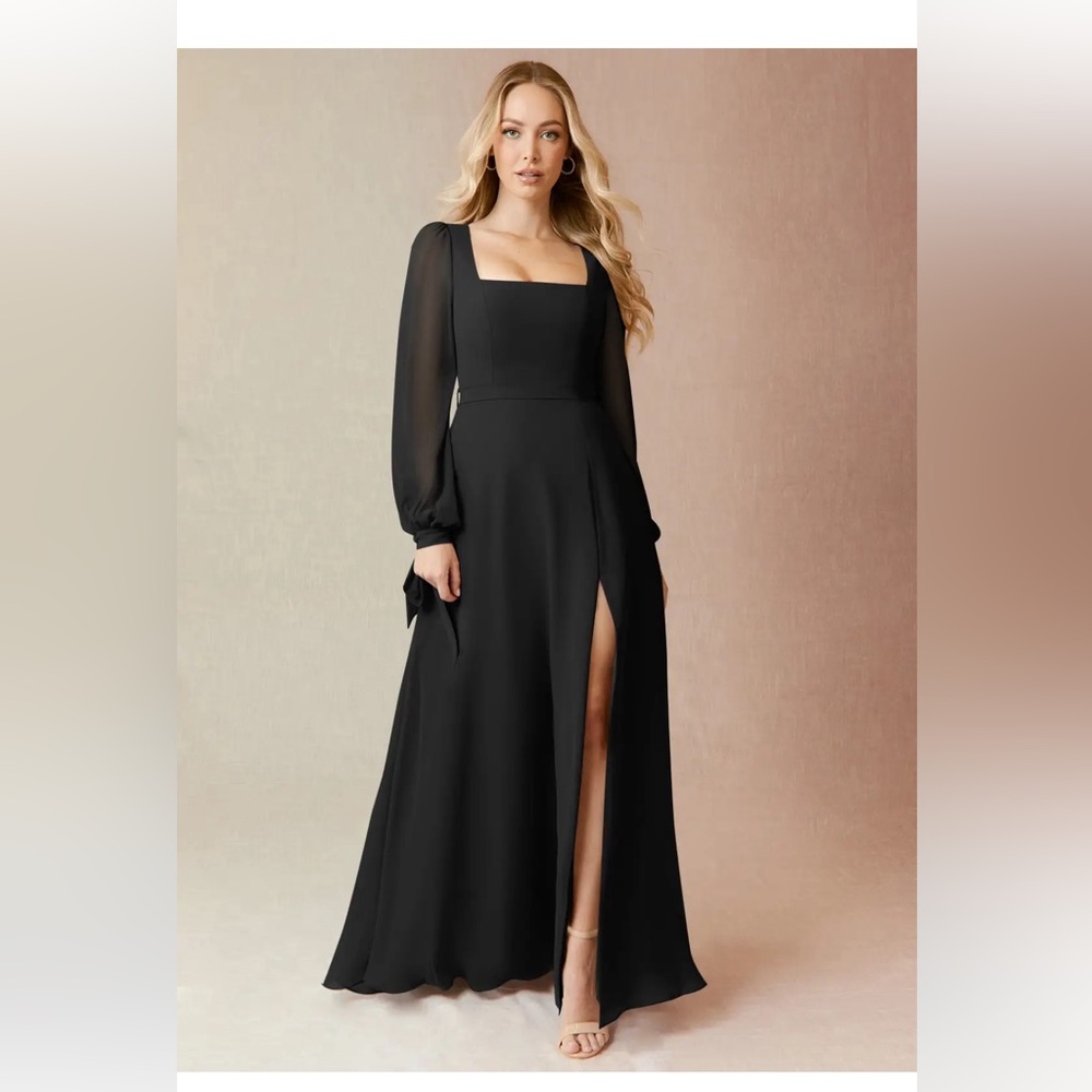 Azazie Elegant Black Evening Gown